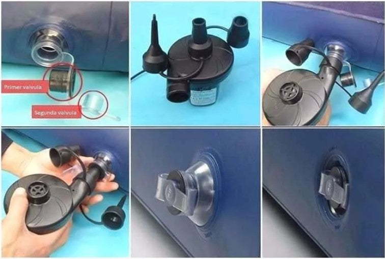 Colchón Inflable para auto + 2 almohadas